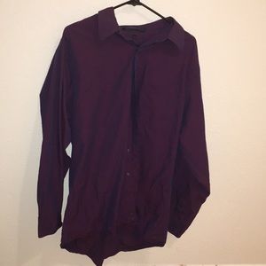 Dkny purple/blue collard shirt